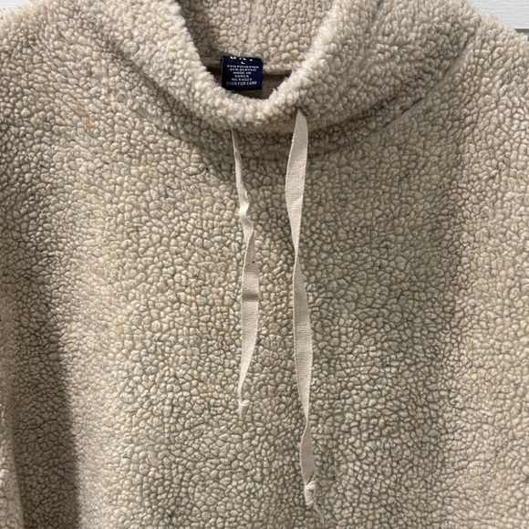 Vintage GAP Teddy Sherpa Pullover Size Large Oatmeal Color Cozy Cabincore - Picture 3 of 6